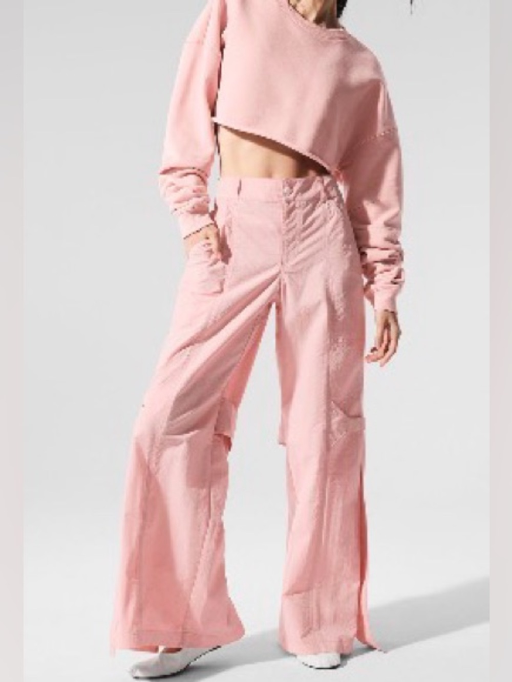 ALO High-Waist Voyager Trouser -
Pink Quartz XS